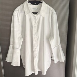Chico's Classic White Button-Down Shirt